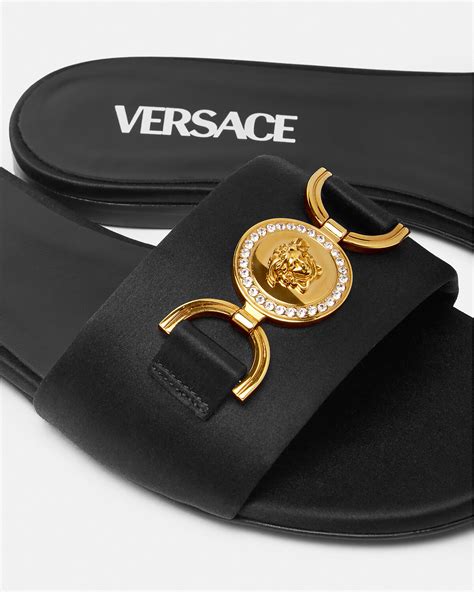 versace jeans sandals|versace medusa flats sandals women.